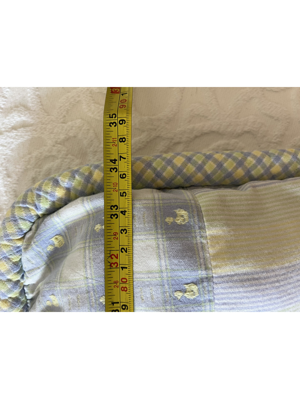 Vintage Patch Kraft Duck Print Patchwork Baby Quilt - Picture 3 of 7